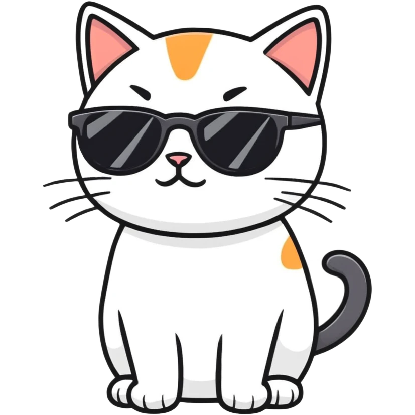 Cat with sunglasses emoji