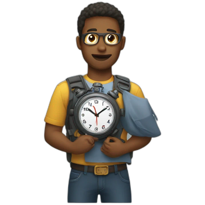 persona viendo su reloj emoji