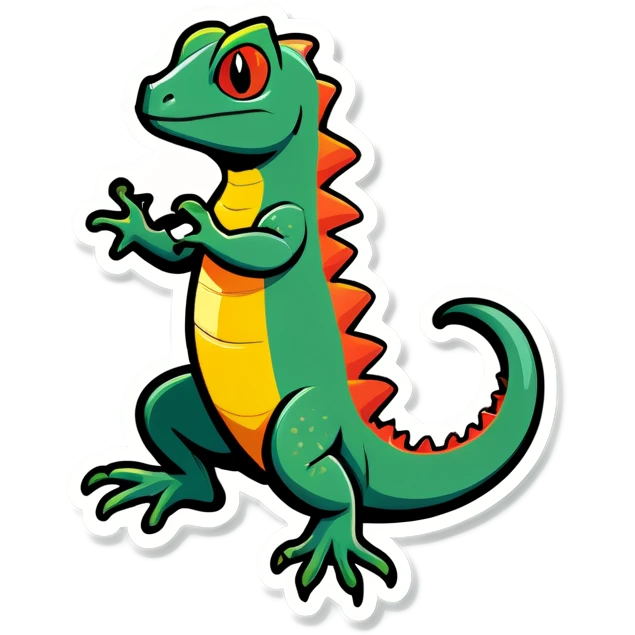 Lizard in the army emoji