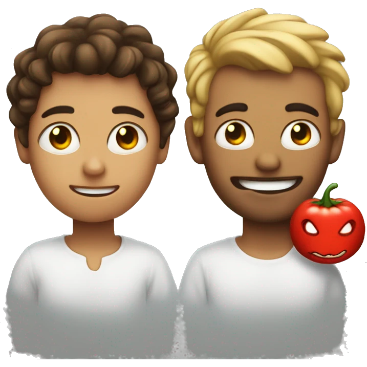 innocent and devil emojis in one person emoji