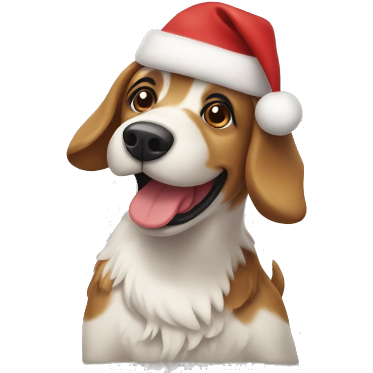 Christmas dog emoji