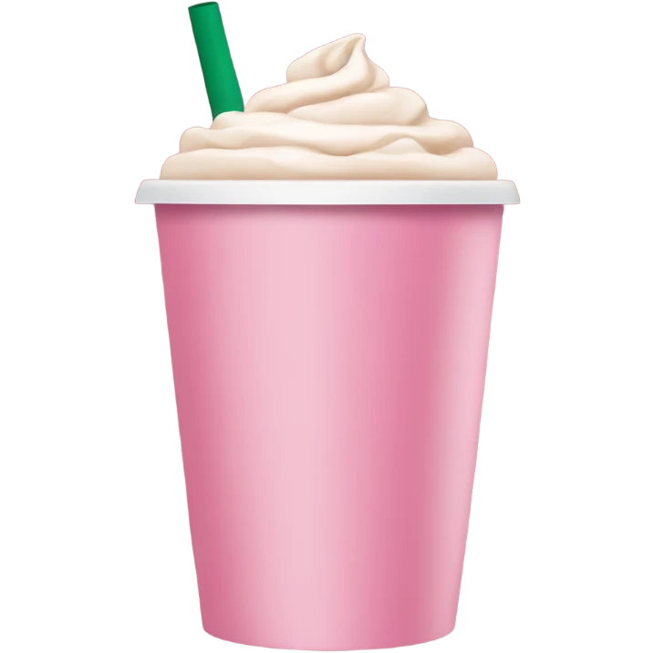 Pink Starbucks coffee emoji