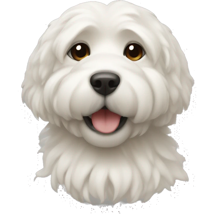 A white Bischon  emoji