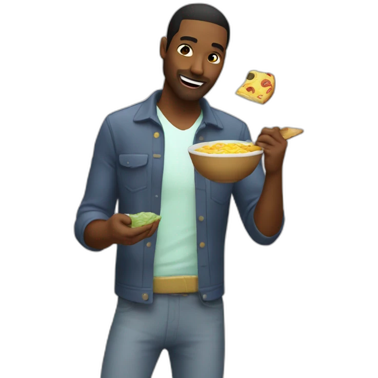 Persona comiendo una berenjena cruda a mordiscos emoji