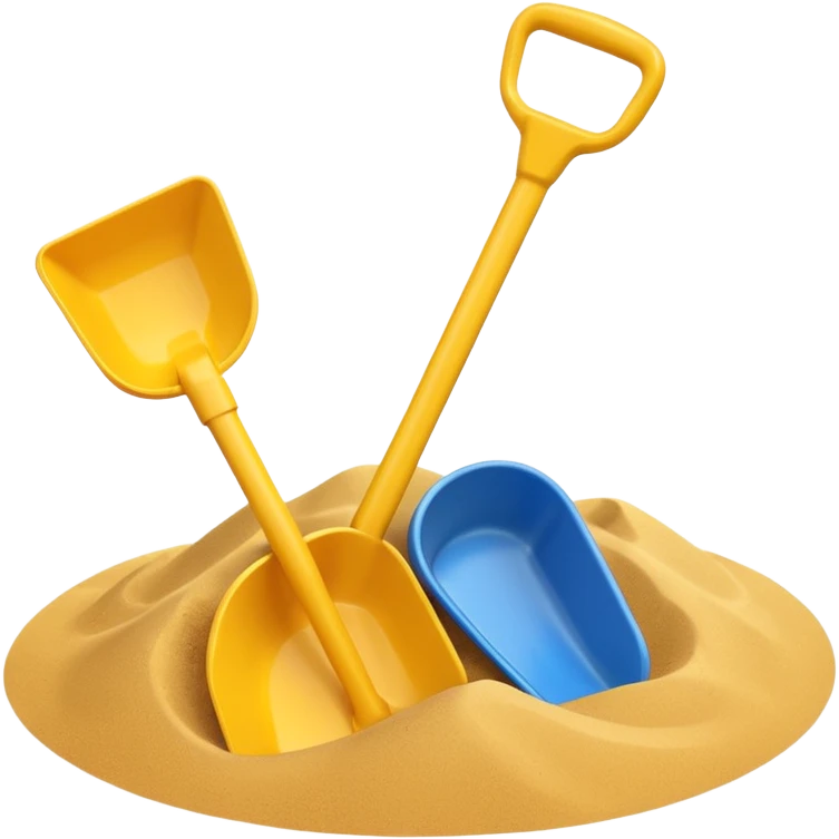 toy shavel on the sand emoji