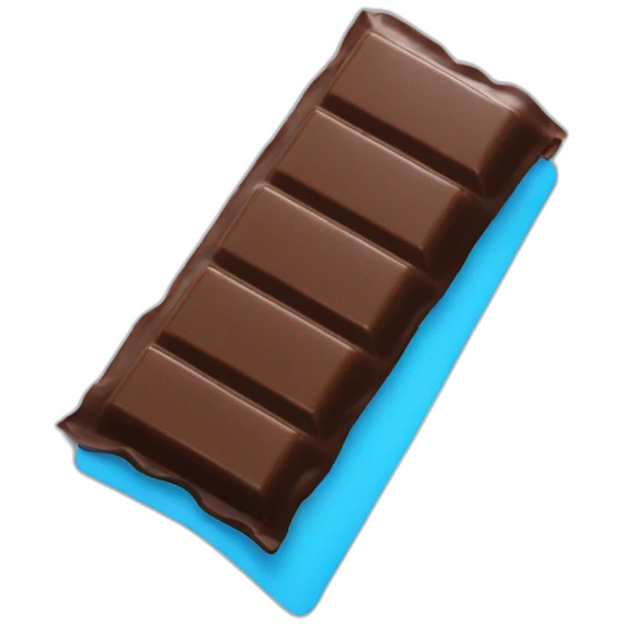 chocolate bar in blue foil emoji
