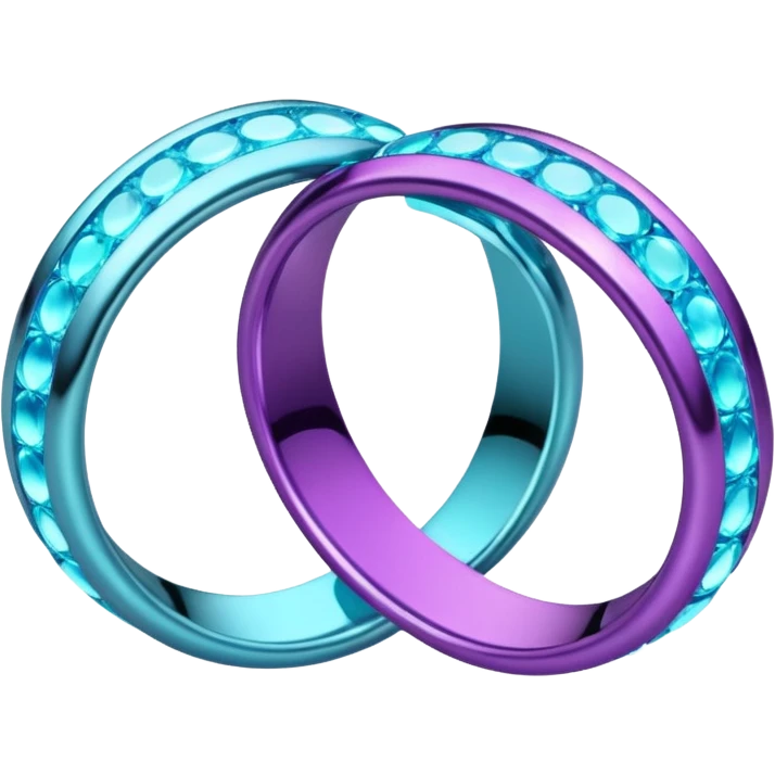 glitter purple and cian marry ring emoji