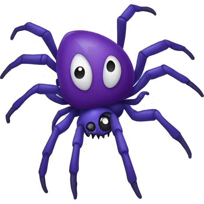 Blue and purple spider emoji