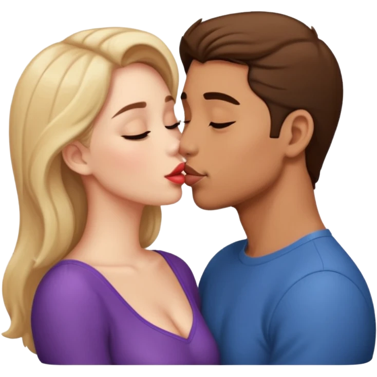 French kiss emoji