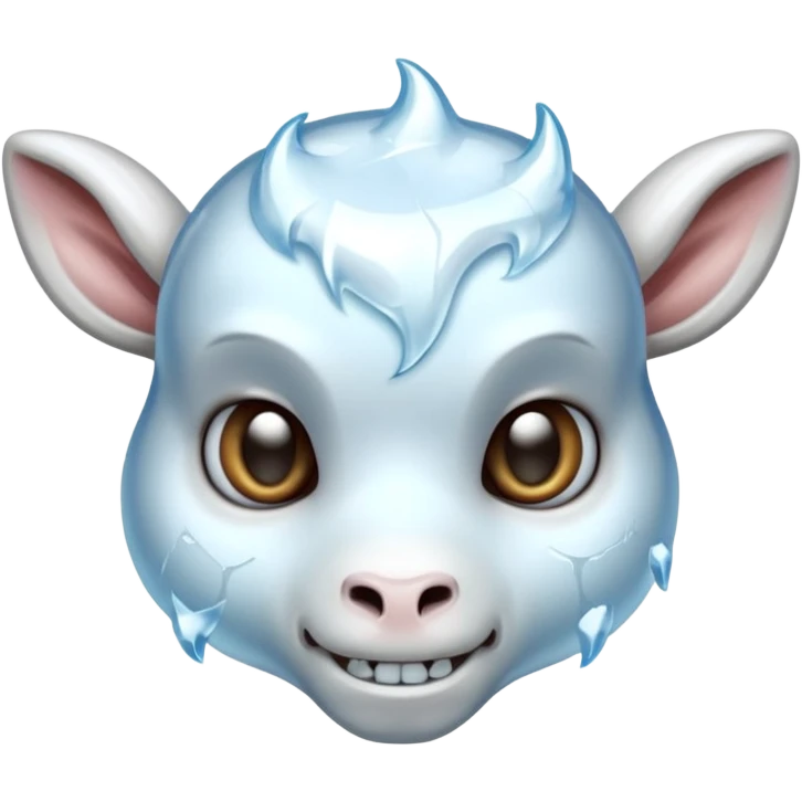 The ice skull The ice skull of a baby goat emoji