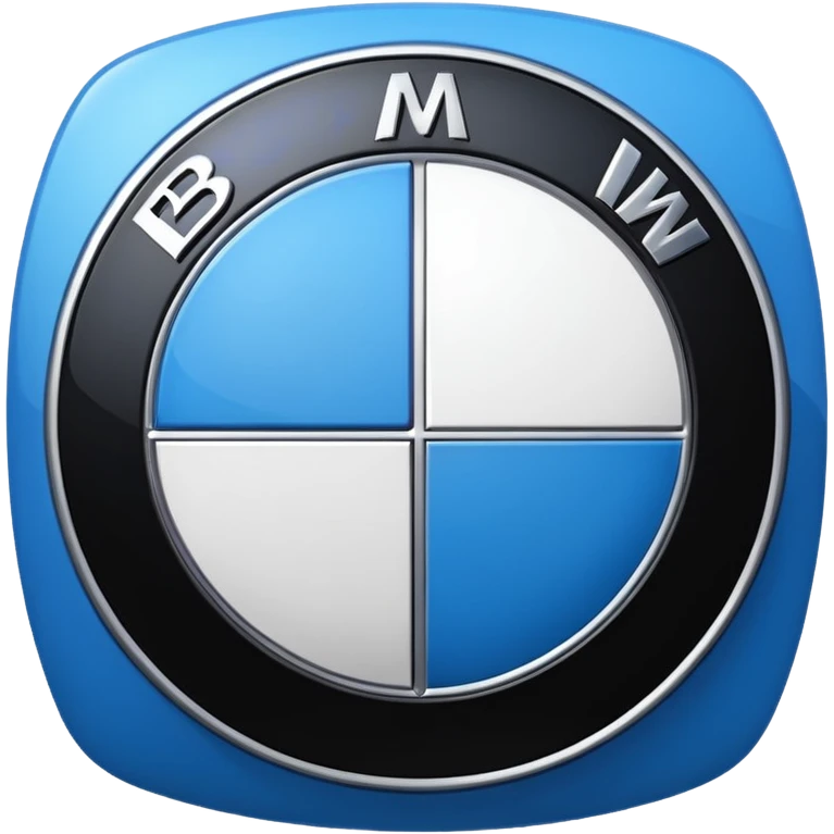 A BMW LOGO with correct colours in it diagonal blue emoji
