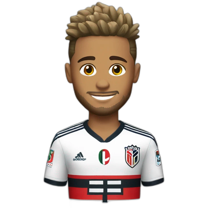 neymar com a camisa do sao paulo emoji