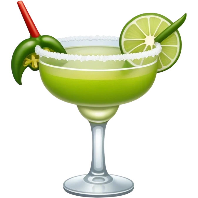 Spicy margarita with jalapeños  emoji