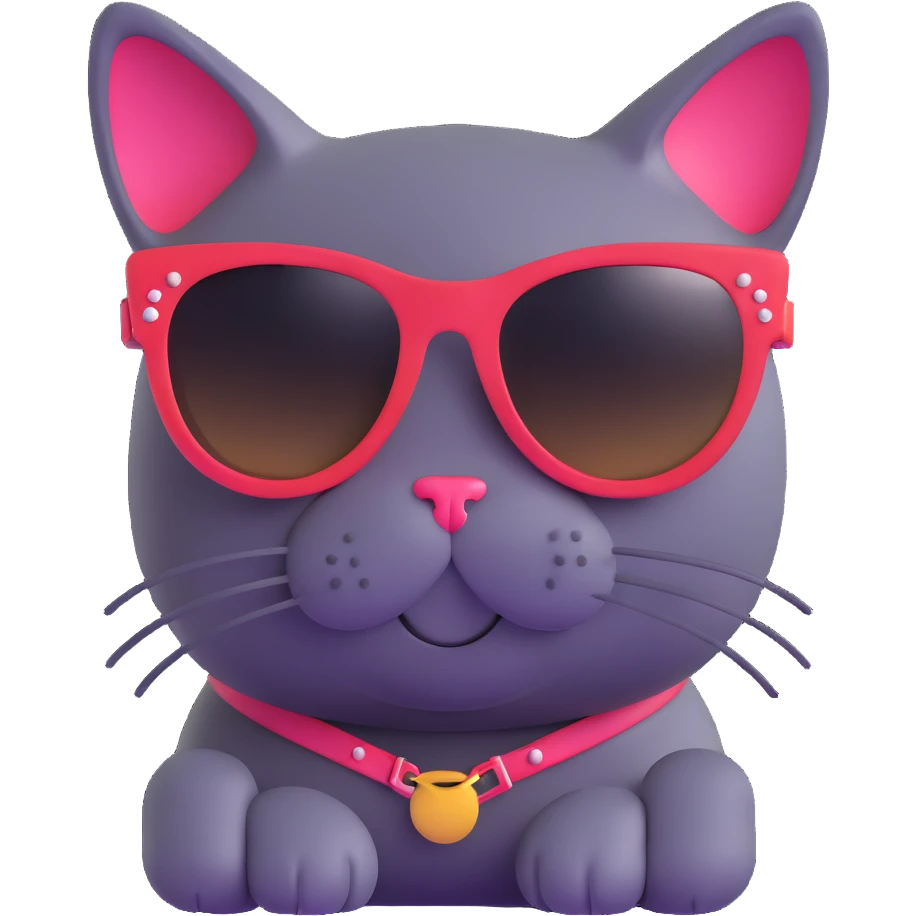 cat wearing sunglasses emoji