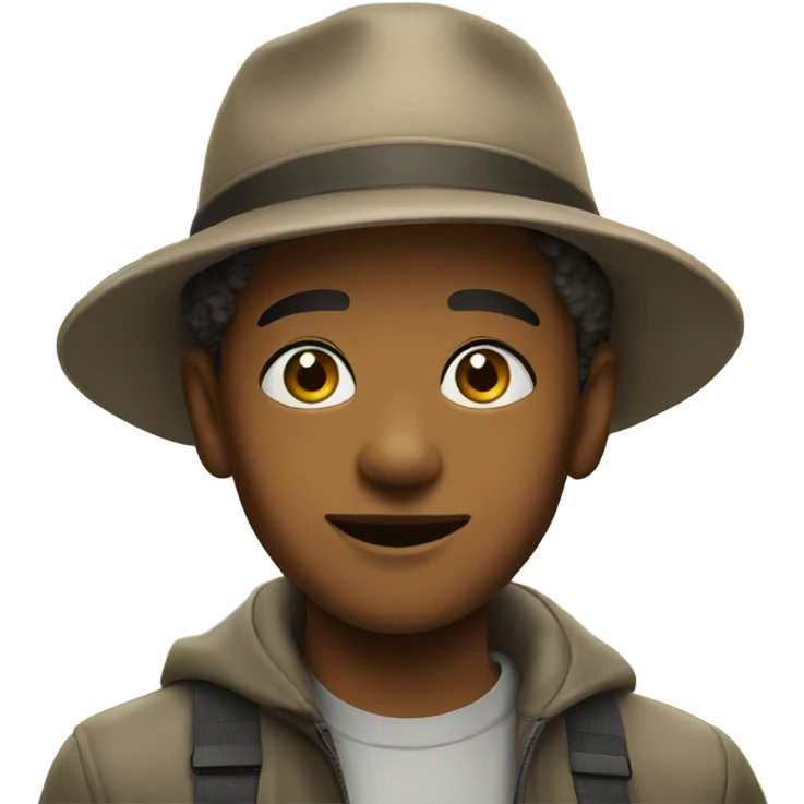 boy in hat outdoors portrait emoji
