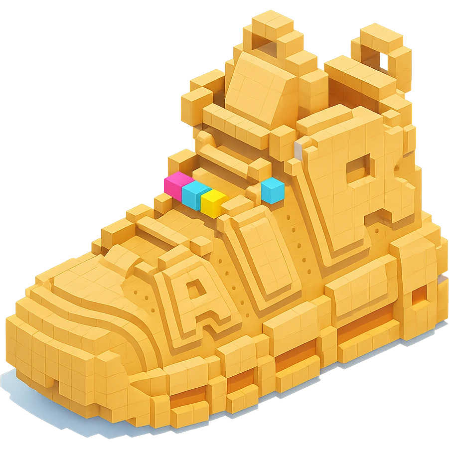 Nike Air More Uptempo sneakers in beige with subtle colorful beads on the laces emoji
