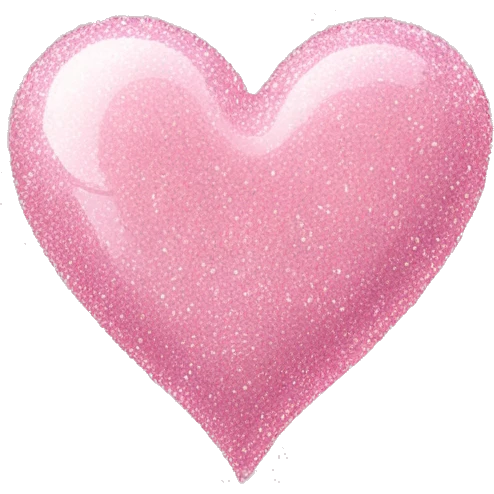 A Light pink heart with glitter  emoji