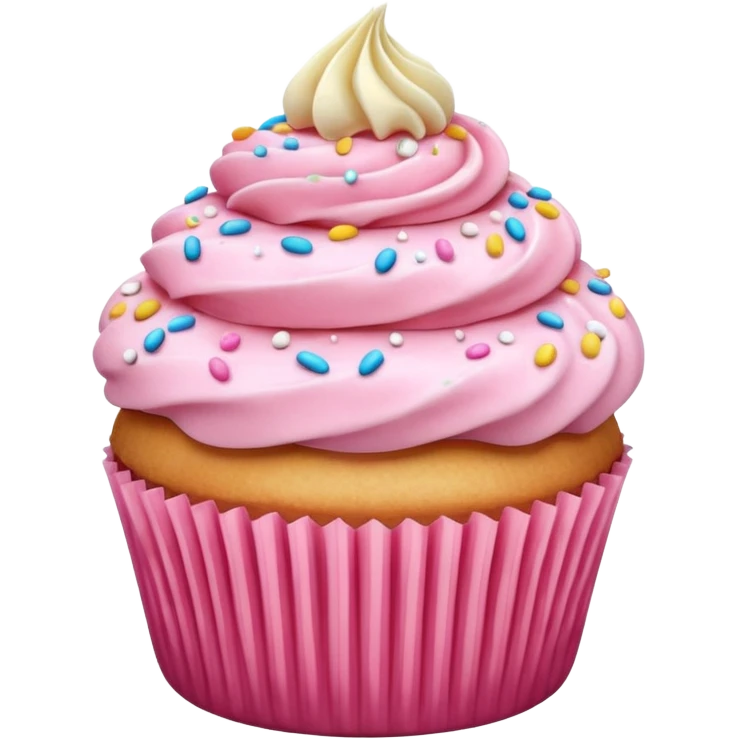Cupcake with pink icing emoji