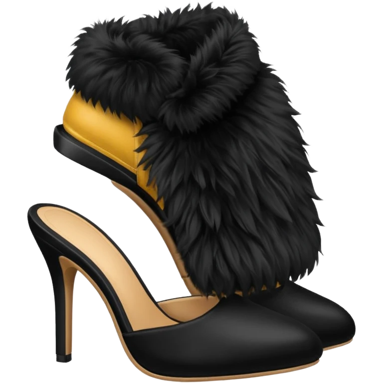 Heels with fur emoji