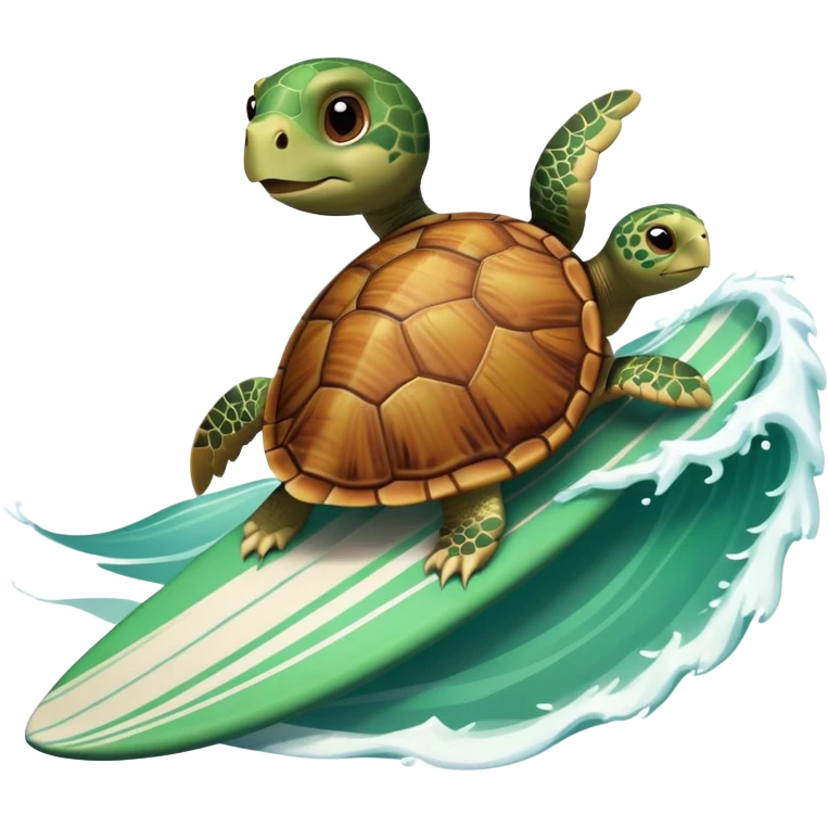 turtle on a surfboard emoji