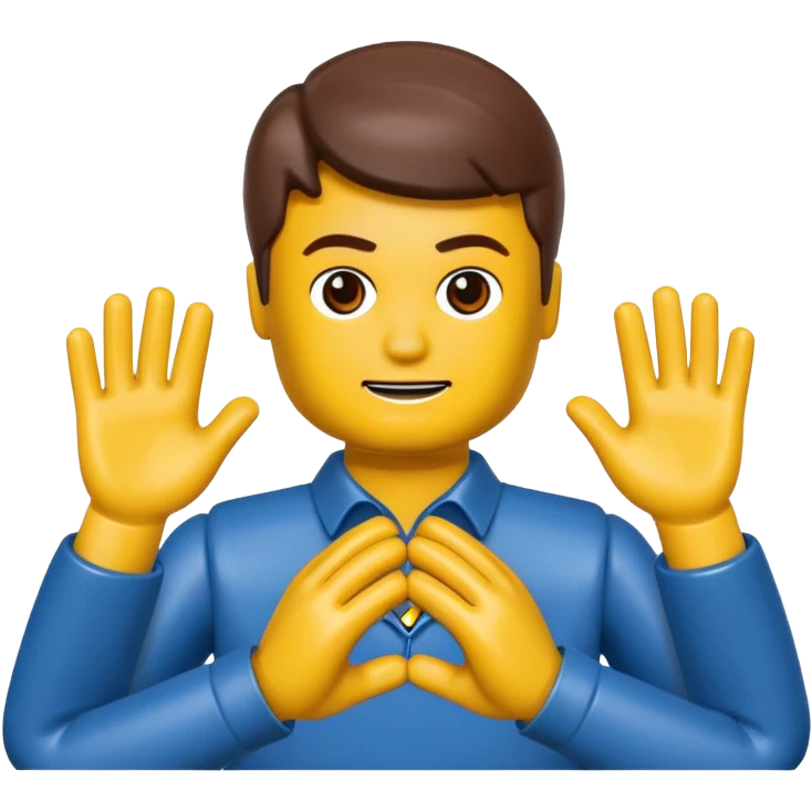 the hands need to be around the neck, hands like a lego person emoji