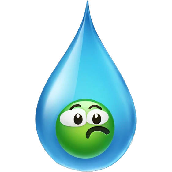 water drop with ice cube emoji