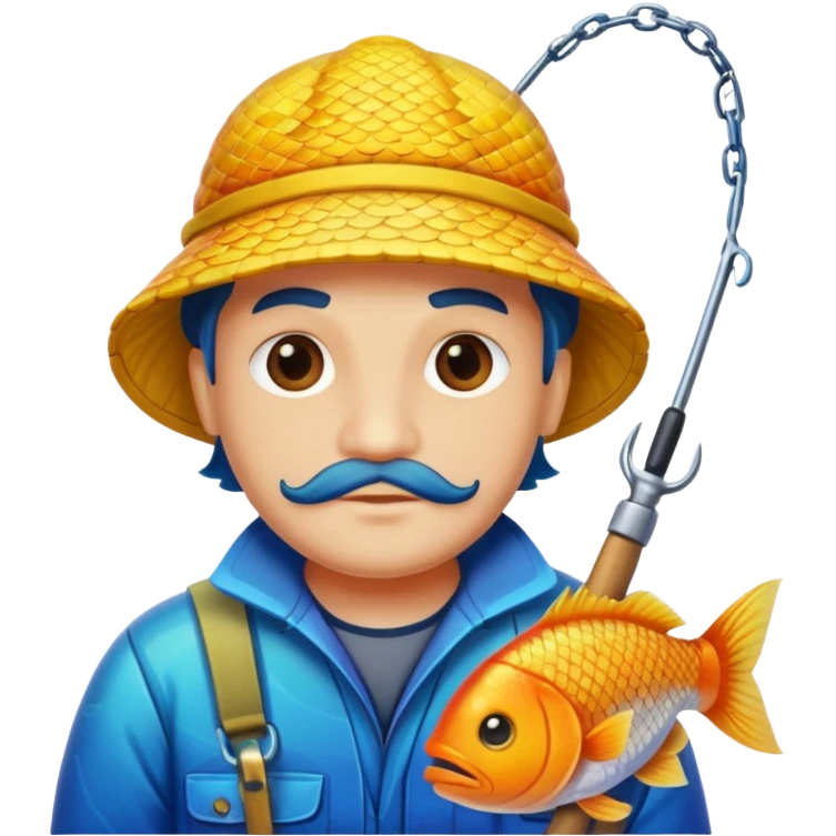 poisson qui pêche emoji
