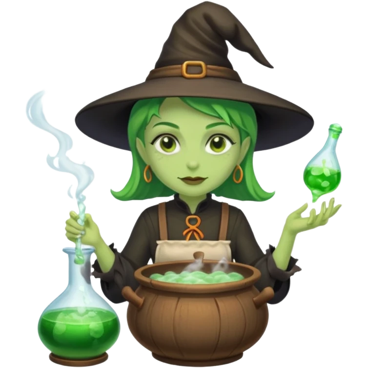 green witch cooking potion emoji