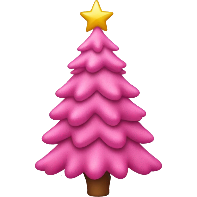 Pink Christmas tree emoji