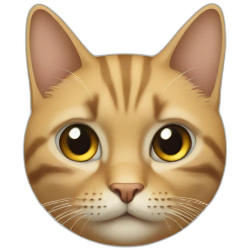 Chat sur une totue emoji