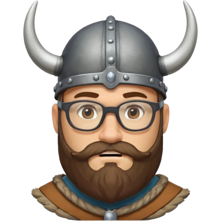Viking guys, beard, glasses
 emoji
