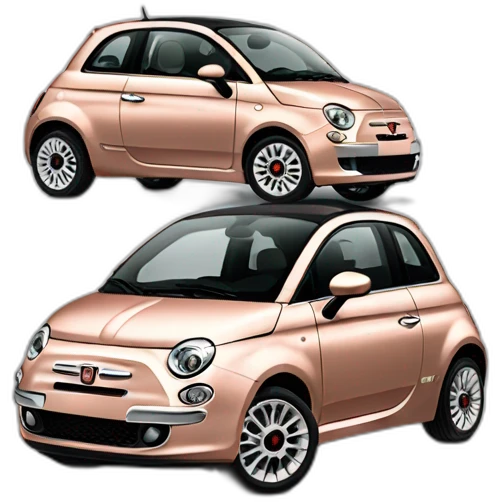 fiat 500 rose gold emoji