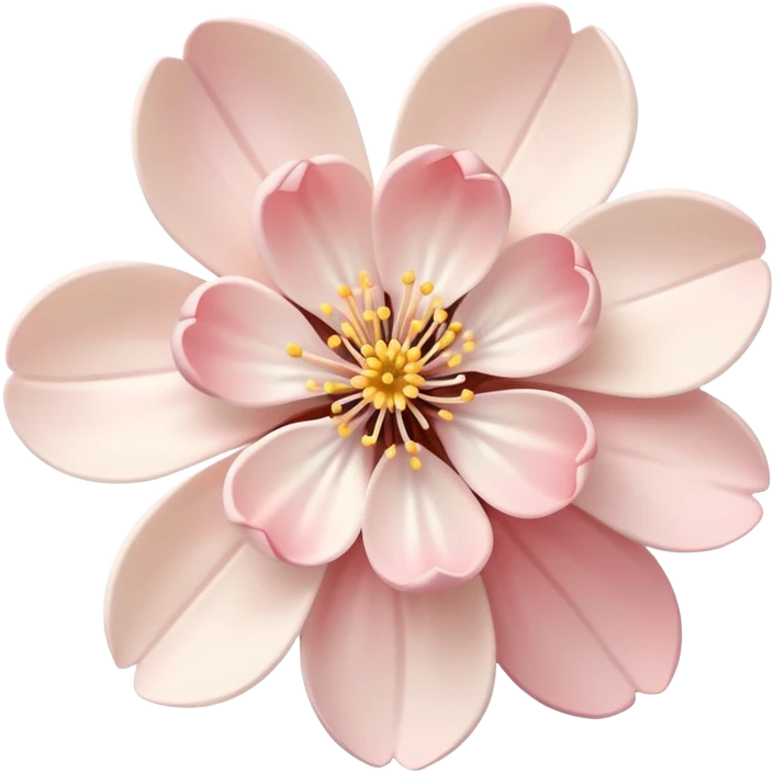 Cream coloured Sakura  emoji