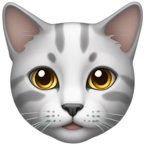 white and gray forehead cat emoji