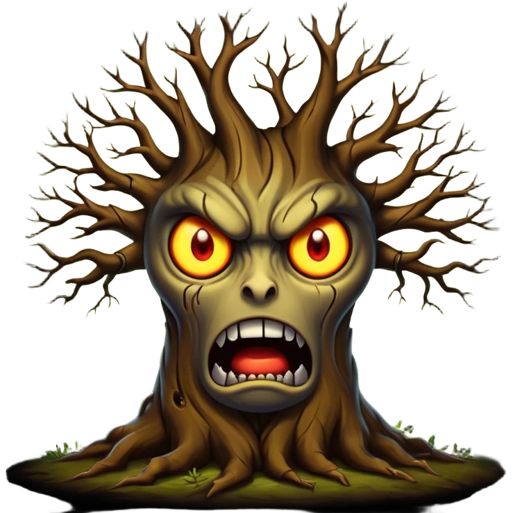 Tree with glowing eyes – Angry face



















 emoji