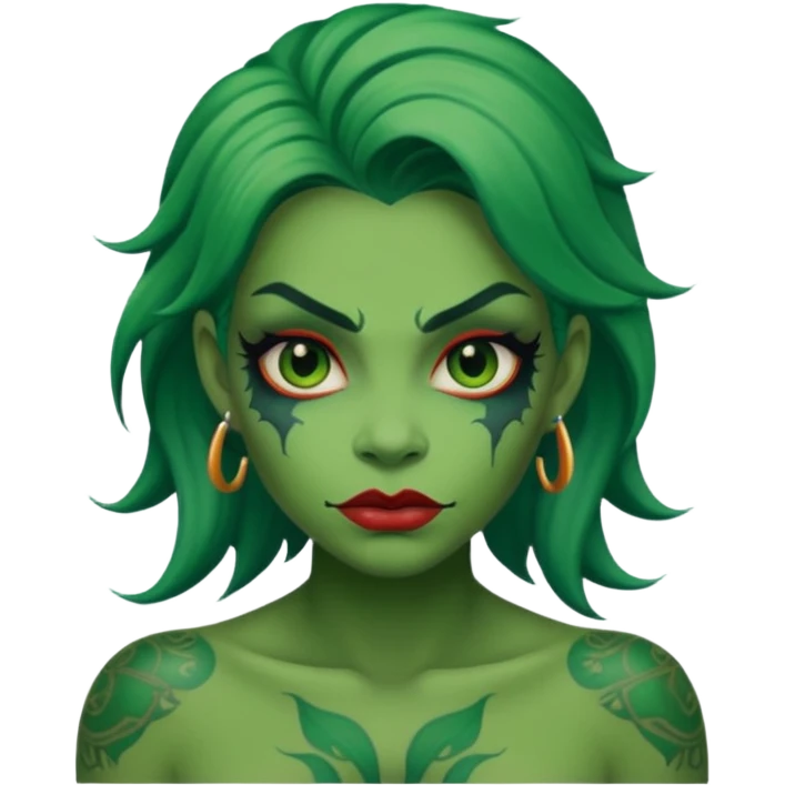 monster woman with tattoos emoji