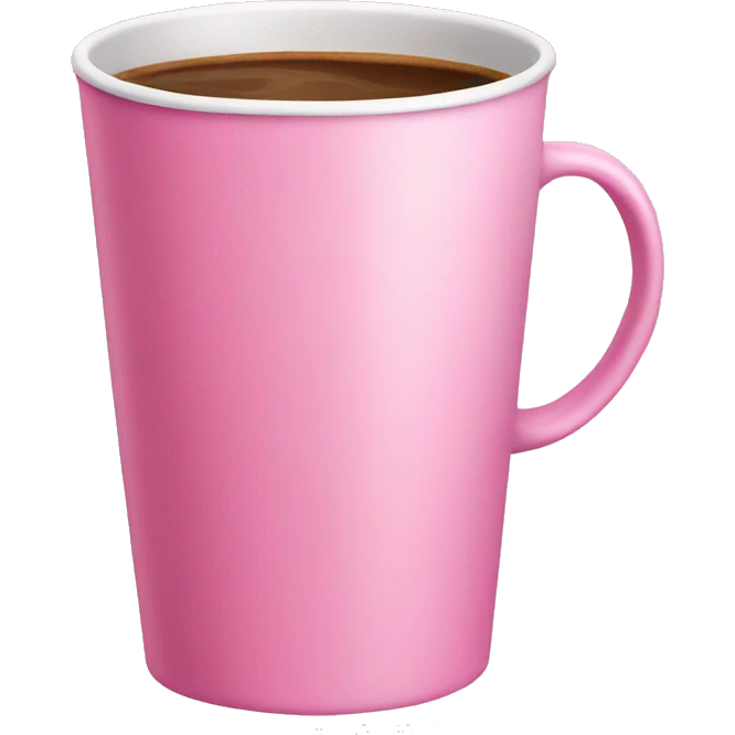 Pink coffee cup emoji