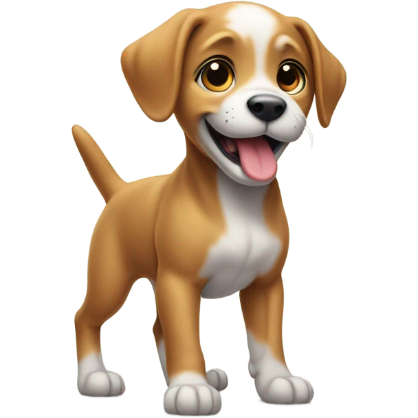 Puppy lifting his leg to pee emoji