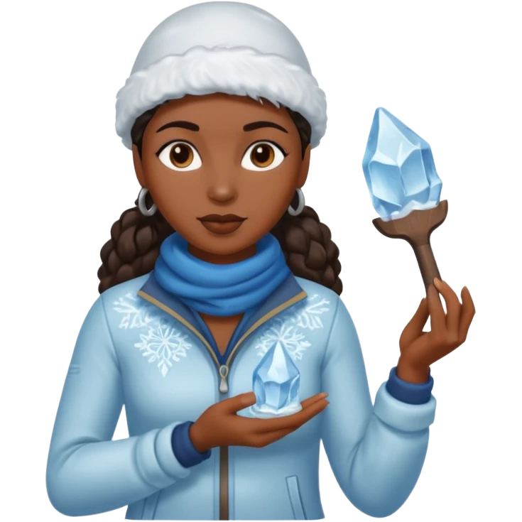 Ice Sculptor black woman emoji