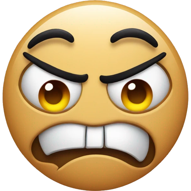 angry face with pleading eyes and hearts around it emoji