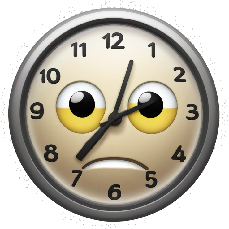 clock with eyes emoji