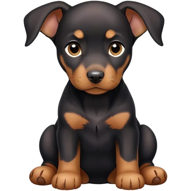 Dobermann puppy emoji