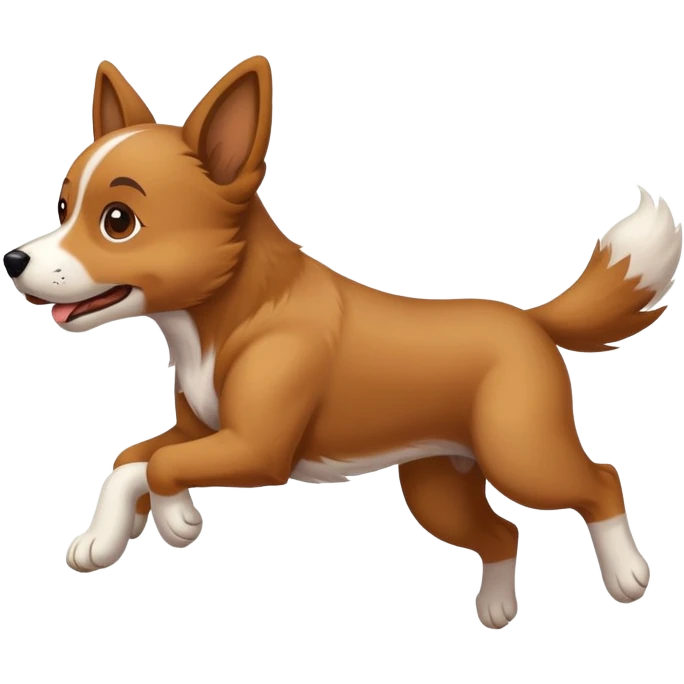 Dog jumping emoji
