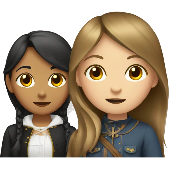 german girl and filipino girl emoji