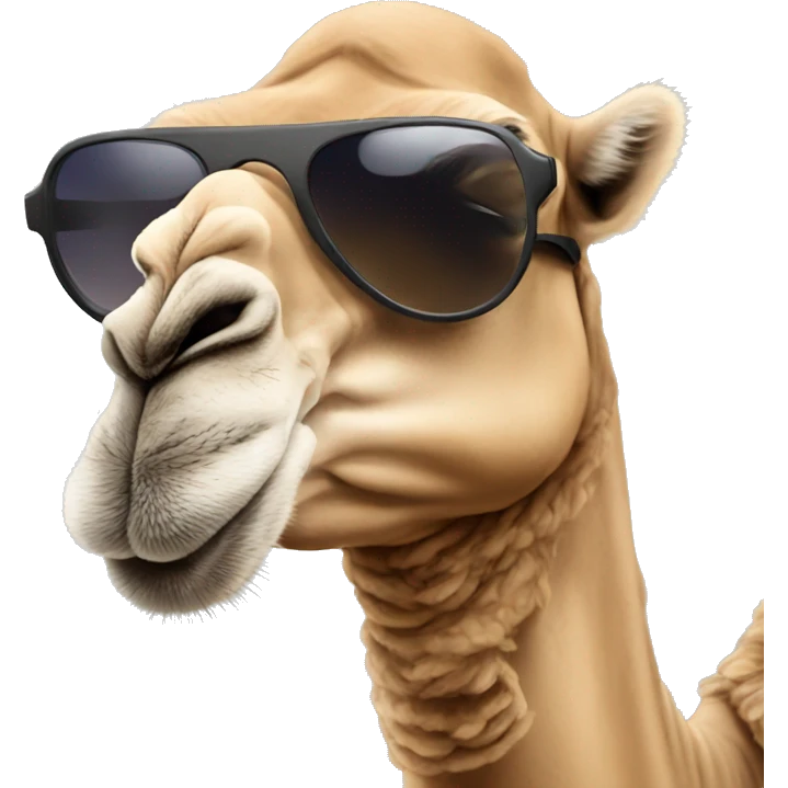 Camel with sunglasses emoji