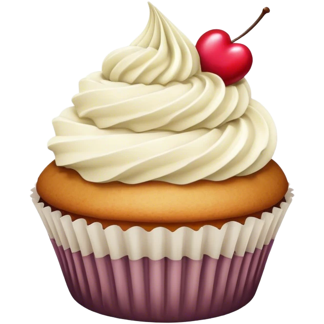 Old fashioned cupcake emoji