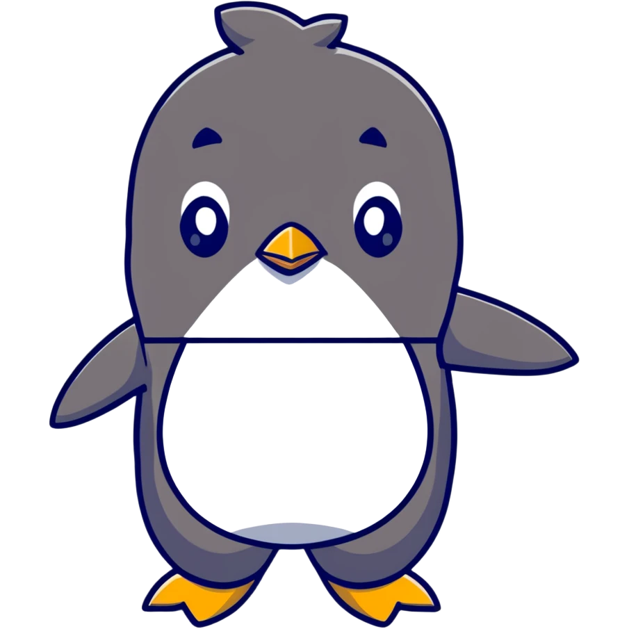 Penguin with underwear on emoji