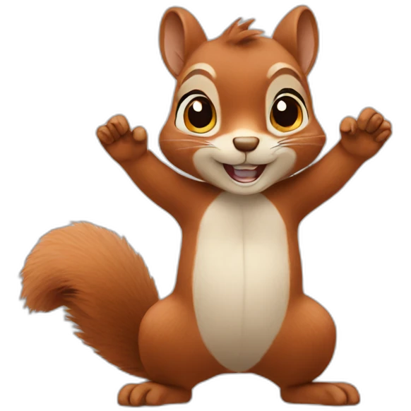 squirrel with open hands emoji