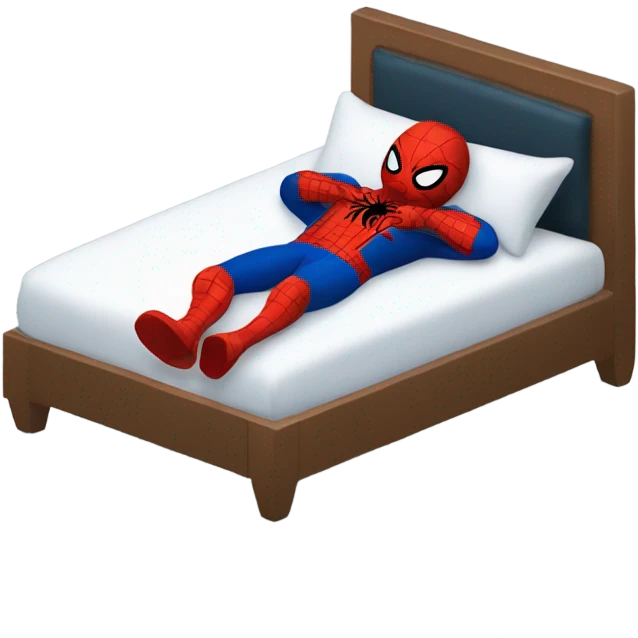 spider man sleeping bed not sexy  emoji