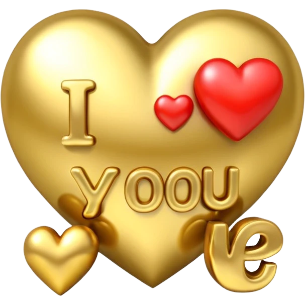 3D i love you fonys emoji